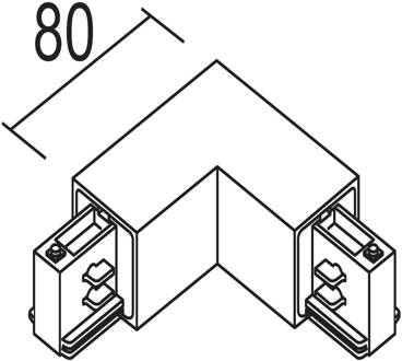 90° hoekaarde Innes voor LKM Quadro, wit