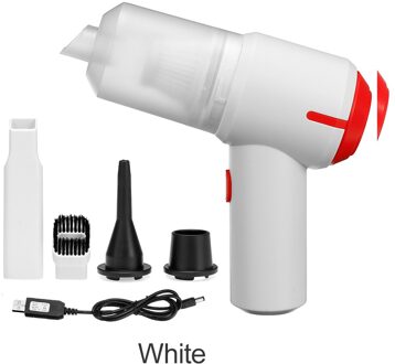 9000Pa 120W 3-In-1 Draagbare Draadloze Auto Vacuüm Auto Dual Gebruik Blazen Schoner Handheld Auto stofzuiger Blower wit