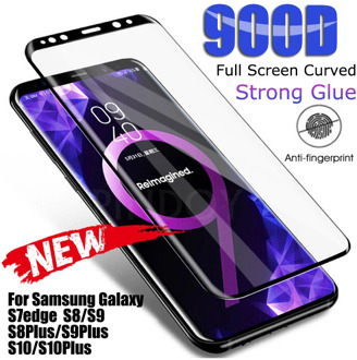 900D Full Curved Tempered Glass For Samsung S8 S9 S6 Edge 10 Plus Protective Glass For Samsung Note 8 9 S7 Edge Screen Protector