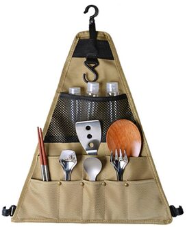 900D Oxford Doek Camping Picknick Tas Portable Outdoor Servies Zak Hangable Bestek Organisator Voor Backpacken, Bbq, Wandelen triangle klein