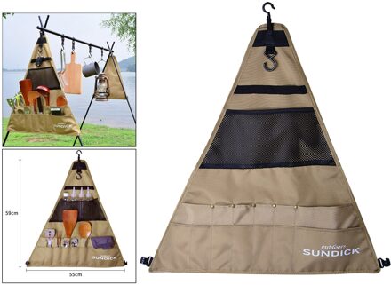 900D Oxford Doek Outdoor Camping Picknick Servies Opbergtas Draagbare Bbq Bestek Organisator Triangle groot