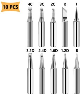 900M Koper Soldeerbout Tip Set Elektrische Soldeerbout Loodvrij Lassen Tips Hoofd Bga Solderen Gereedschap 3/10/12Pcs Tool Kits 10stk