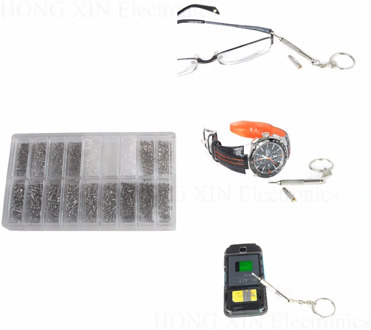 900pcs Stainless Steel Glasses Sunglass Clock Watch Spectacles Phone Set Kit Silver Screws Nuts Screwdriver Repair Tool screw