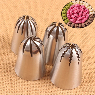 #901#902#903#904 Large Flower Icing Piping Nozzles Set Stainless Steel Pastry Nozzles Tips Cookies Cake Decorating Tools