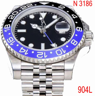 904L luxury Black&Blue Ceramic bezel Sub Mechanical Watches 1:1 Men sapphire glass Watch NOOB ETA3186 AAA+
