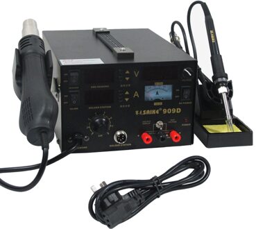 909D + Rework Soldeerstation Heat Air Gun Dc Usb Voeding 110V Ac