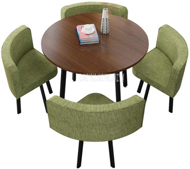 90CM 4 Person Coffee Table With chair Combination Negotiation Reception Table Set Drinking Shop Leisure Round/Square Tea Table