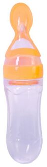 90ML Zuigeling Zuigfles Siliconen Voeden Met Lepel Feeder Voedsel Rijstgraangewas Fles Voor Best Mooie Veiligheid A4