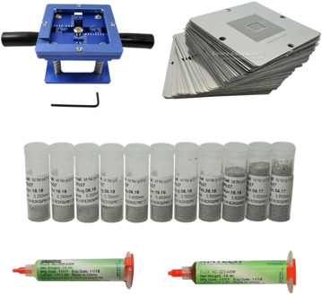 90mm BGA reballing station with Universal Stencil kit solder ball repair tools