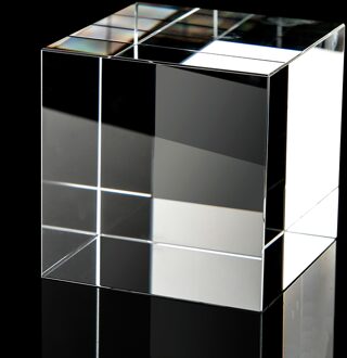90Mm Optische Cube Prism Transparant Kristal Glas Decoraties Hexahedron Prisma Voor Fotografie K9 Optische Glas