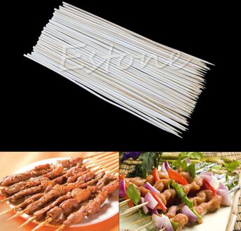 90X 20Cm Kabob Spiesjes Stok Bamboe Grill Bbq Fruit Chocolade Shish Kok Fondue W0YD