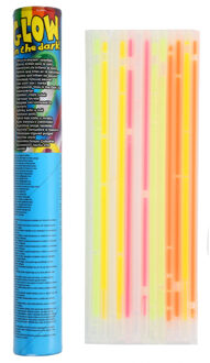 90x stuks Lichtgevende neon glow armbandjes - kinderen/adults - glow in the dark sieraden