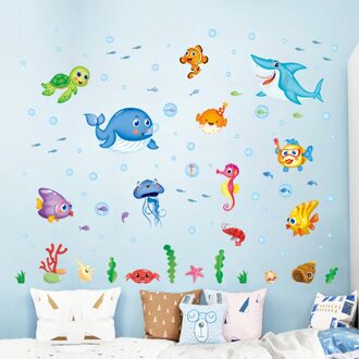 90X115 Cm Aquarium Onderwater Muurstickers Kinderen Kamer Home Decor Vinyl Kinderkamer Decal Baby Nursery Decor