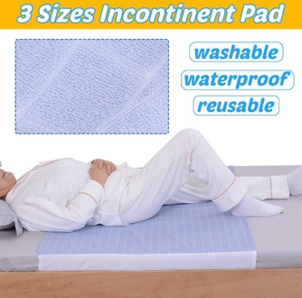 90X120CM Incontinentie Pad Hoge Absorberende Waterdicht Wasbaar Bed Pad Onderlegger Herbruikbare Bed Pads blauw 90X100CM