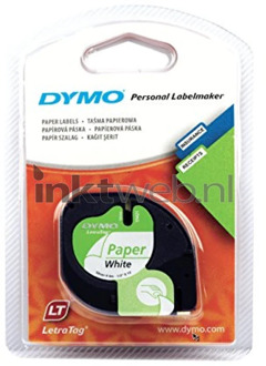 91200 labeltape - Zwart op wit - Papier