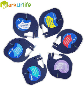 91201 12mm Compatible for Dymo Letratag Plastic Tape LT 91331 LT 91200 12267 91202 18771 for LT-100H LT-100T 91200