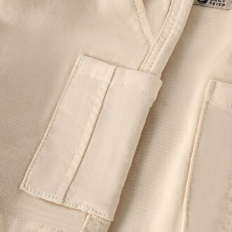 920378 canvas cargo shorts - maat 128 Ecru