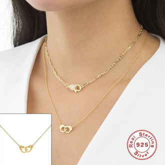 925 Silver Sterling Necklace collares mujer collier femme Fashion Necklace Fine Jewelry Fashion Pendant Chain Necklace Women