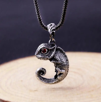 925 Sterling Silver Fashion Jewelry Small And Cute Small Lizard Pendant (FGL)