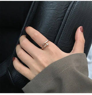 925 Sterling Silver Open Nail Adjustable Ring fashion personality Index Finger Rings Men and Women Anniversary fine Jewelry Gift