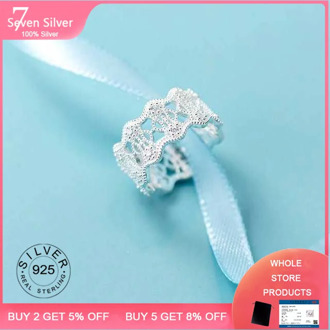 925 sterling silver rings for women vintage lace fine jelwery Multilayer Thai Silver Jewelry Party Gifts