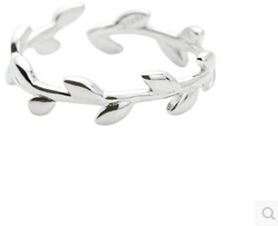 925 Sterling Silver Wedding Rings For Women Fashion Sterling Silver Jewelry Simple Hollow Leaves Open Ring VRS2294
