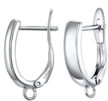 925 Sterling Zilver Diy Sieraden Accessoire Oorbellen Handgemaakte Accessoires 1 Paar/partij Vrouwen Sieraden Fitt P27301