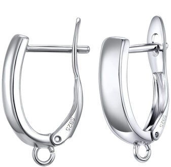 925 Sterling Zilver Diy Sieraden Accessoire Oorbellen Handgemaakte Accessoires 1 Paar/partij Vrouwen Sieraden Fitt P27401