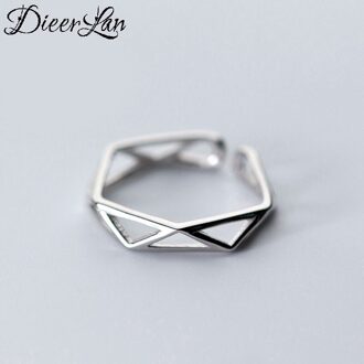 925 Sterling Zilver Zeshoek Ringen Voor Vrouwen Maat Verstelbaar Ringen Mode Bruiloft Sieraden Anillos Mujer