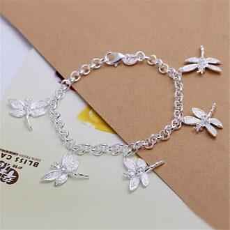 925 Sterling Zilveren Armband Dragonfly Hanger Armband Vrouw Party Charm Jewelry
