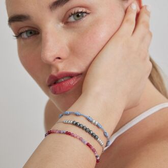 925 Sterling zilveren armband met gerhodineerde hematiet - Sunya