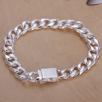 925 Sterling Zilveren Armbanden Noble Populaire Mode-sieraden 10Mm Solid Chain Vrouwen Mens Mooie Bruiloft