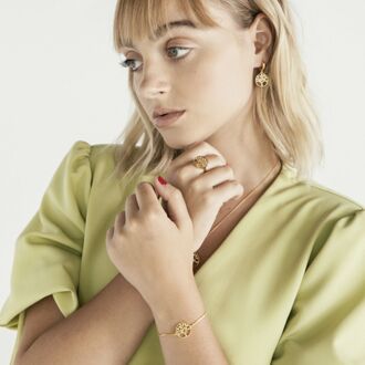 925 Sterling zilveren levensboom ring Wit - One Size