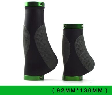 92Mm/130Mm Bike Lange/Korte Bar Grip Aluminium Fiets Grips Vervanging Stuur Twister Shifter Fiets groen