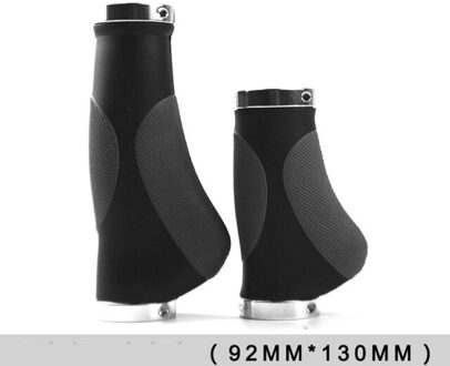 92Mm/130Mm Bike Lange/Korte Bar Grip Aluminium Fiets Grips Vervanging Stuur Twister Shifter Fiets zilver