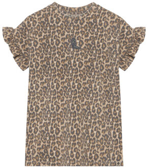 930382 t-shirt dress allover pri Ecru - 128