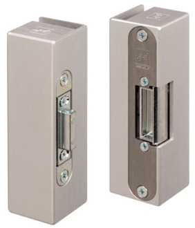 9334VGL Elektrische opbouw glasdeuropener type 9334VGL | spanningsloos ontgrendeld | 12V= | DIN links en DIN rechts | Voor glasdikte 10mm..