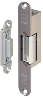 9334X Elektrische inbouw deuropener type 9334 | spanningsloos ontgrendeld | sluitplaat 121 KL RVS | 24V= | DIN links en DIN rechts. - 10011583