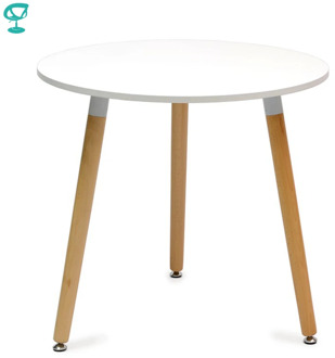 94929 Barneo T-12 MDF Interior Dinner Table Bar Round Table Kitchen Furniture Dining Table White free shipping in Russia