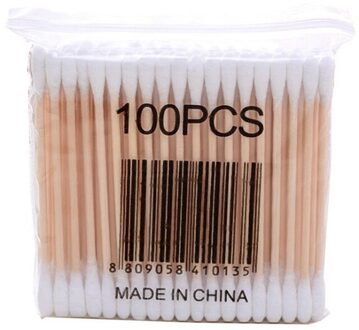 95-100 Stks/pak Bamboe Wattenstaafjes Wattenstaafjes Oor Schoonmaken Wood Sticks Make Gezondheid Gereedschap Tampons