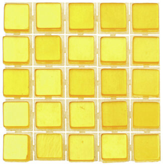 952x stuks mozaieken maken steentjes/tegels kleur geel met formaat 5 x 5 x 2 mm