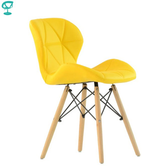 95624 Barneo N-42 Eco-Skin Wood Kitchen Breakfast Interior Stool Bar Chair Kitchen Furniture YELLOW free shipping in Russia