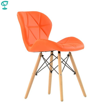 95625 Barneo N-42 Eco-Skin Wood Kitchen Breakfast Interior Stool Bar Chair Kitchen Furniture Orange free shipping in Russia