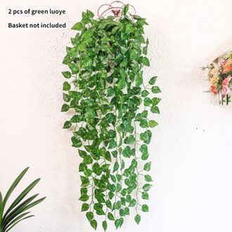 95Cm Groene Kunstmatige Bladeren Plant Vine Wedding Party Familie Tuin Muur Partij Decoratie Wijnstok Muur Klimmer Lvy Krans groen roos leaf
