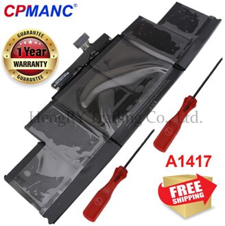 95Wh 10.95V Laptop A1417 Batterij Voor Apple Macbook Pro 15 "Inch A1398 Mid Vroeg Retina MC975LL /Een MC976LL/Een MD831LL/Een