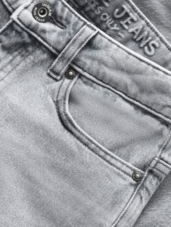 960619 wide denim short Grijs - 158