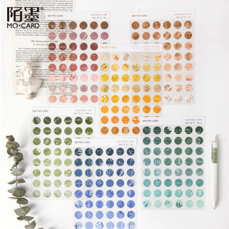 96pcs Light And Shadow Theme Round Color Coding Circle Dot Sticker Labels For Classroom Office