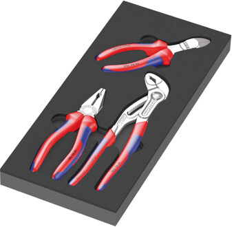 9780 Schuimrubberen inzetstuk met KNIPEX tangen Set 1, 3-delig Tangenset