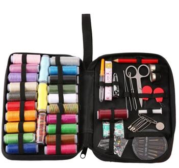 98PCS Handgemaakte Naaigaren Reizen multifunctionele Naaidoos Kit Steken Breien Naalden Tools Knoppen Ambachtelijke Schaar