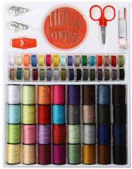 98PCS Handgemaakte Naaigaren Reizen multifunctionele Naaidoos Kit Steken Breien Naalden Tools Knoppen Ambachtelijke Schaar